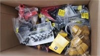 Box of assorted electrical hardware