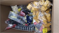 Box of assorted electrical hardware