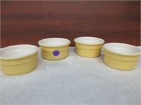 Set of 4 Yellow Ramekins