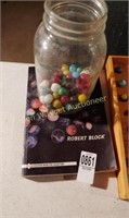 Marbles and book