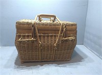 Vintage wicker sewing basket