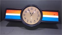 Red white and blue clock