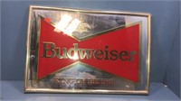 Budweiser. Glass mirror sign