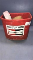 Tune up with Champion red container