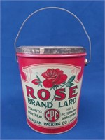 Rose Brand Lard Advertising Tin - 10lbs