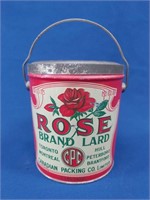 Rose Brand Lard Advertising Tin - 5lbs