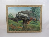 Train Painting 45 x 35