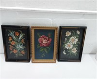 Three Pieces of Antique Needlepoint K16D