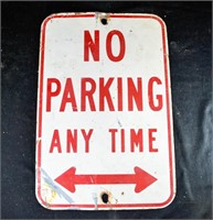 NO PARKING ANY TIME Metal Road Sign