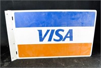 ORIGINAL 1970's VISA METAL ADVERTISING SIGN