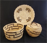 3 Vintage Southwestern Indian Baskets