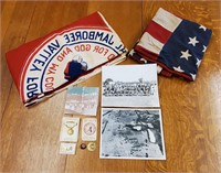 1957 Boy Scout Jamboree Flags Photos Ring Etc