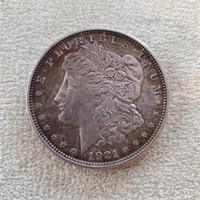 1921-D US Morgan Silver Dollar Coin