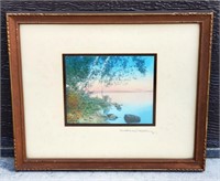 Wallace Nutting Hand Colored Photo Lake Scene