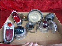 Vintage assorted taillights w/glass lenses.