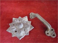 Antique cast iron flower & handle.