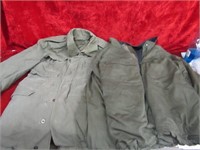 Vintage Military jackets. Small long jacket.