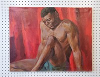 Oil Painting Black Man by Earl Reed Casper Artist