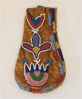 Antique Plains Indian Thread Beaded Pouch