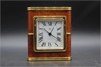 UTI Paris Small Brown & Gold Desk/Travel Clock