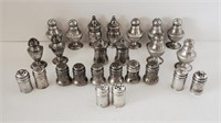 12 Pairs Sterling Silver Indiv S&P Shakers Plus 1