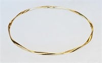 14k Gold Italian 9" Bangle Bracelet