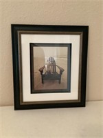 Framed dog photograph