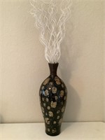 Decorative vase with faux floral
