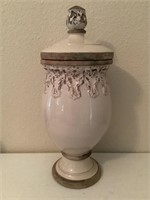 Decorative ceramic vase with lid