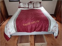 Queen Bed and Bedding