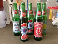 5 - 7up collectible bottles (2 unopened)