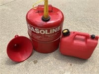2 - gas cans and funnel