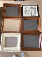 6 - wood framed picture frames