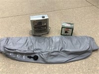 Twin-size air mattress, pump, and electric heater