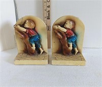 Vintage Chalkware Bookends