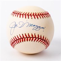 Joe DiMaggio Signed American League Baseball AAU