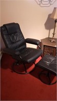 Reclining chair with footstool
