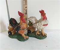 Pair of Rooster Figurines