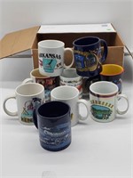 LOT OF 9 COFFEE MUGS