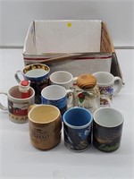 LOT OF 8 COFFEE MUGS AND OTHER