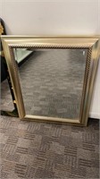 Large gold framed hanging mirror (great