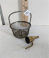 Miniature Wire Basket & Snuffer