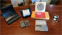 Office Desk Items, Calculator, Seiko Clock