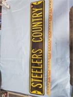 METAL STEELERS COUNTRY SIGN