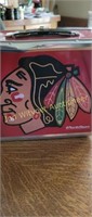 Black Hawks Lunch Box give away at game