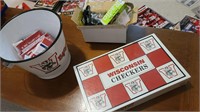 Wisconsin Badgers Checkers, Bucket, Radio