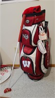 Wisconsin Badgers Golf Bag & Level Putter
