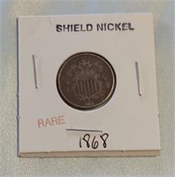 Rare 1868 Shield Nickel