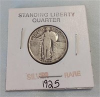 Rare Silver 1925 Standing Liberty Quarter
