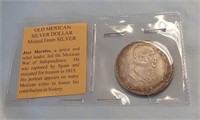 Old Mexican Silver Dollar Minted From Silver